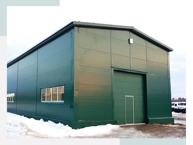 Двускатные ангары в Шумерле