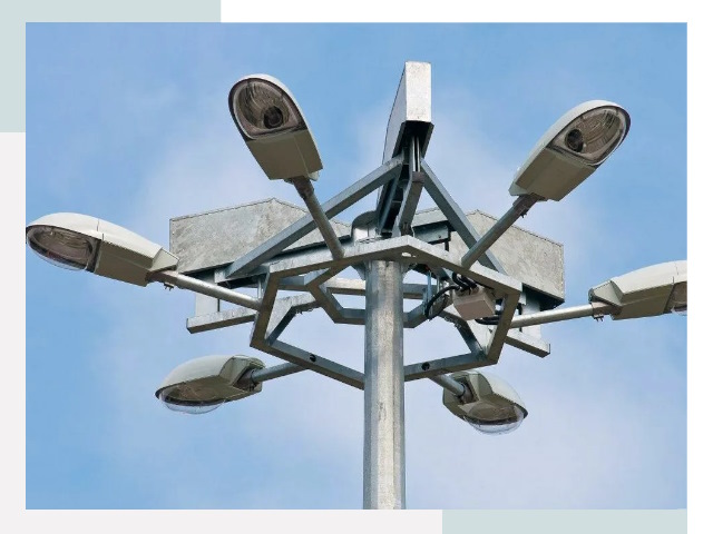 Монтаж осветительных мачт в Шумерле